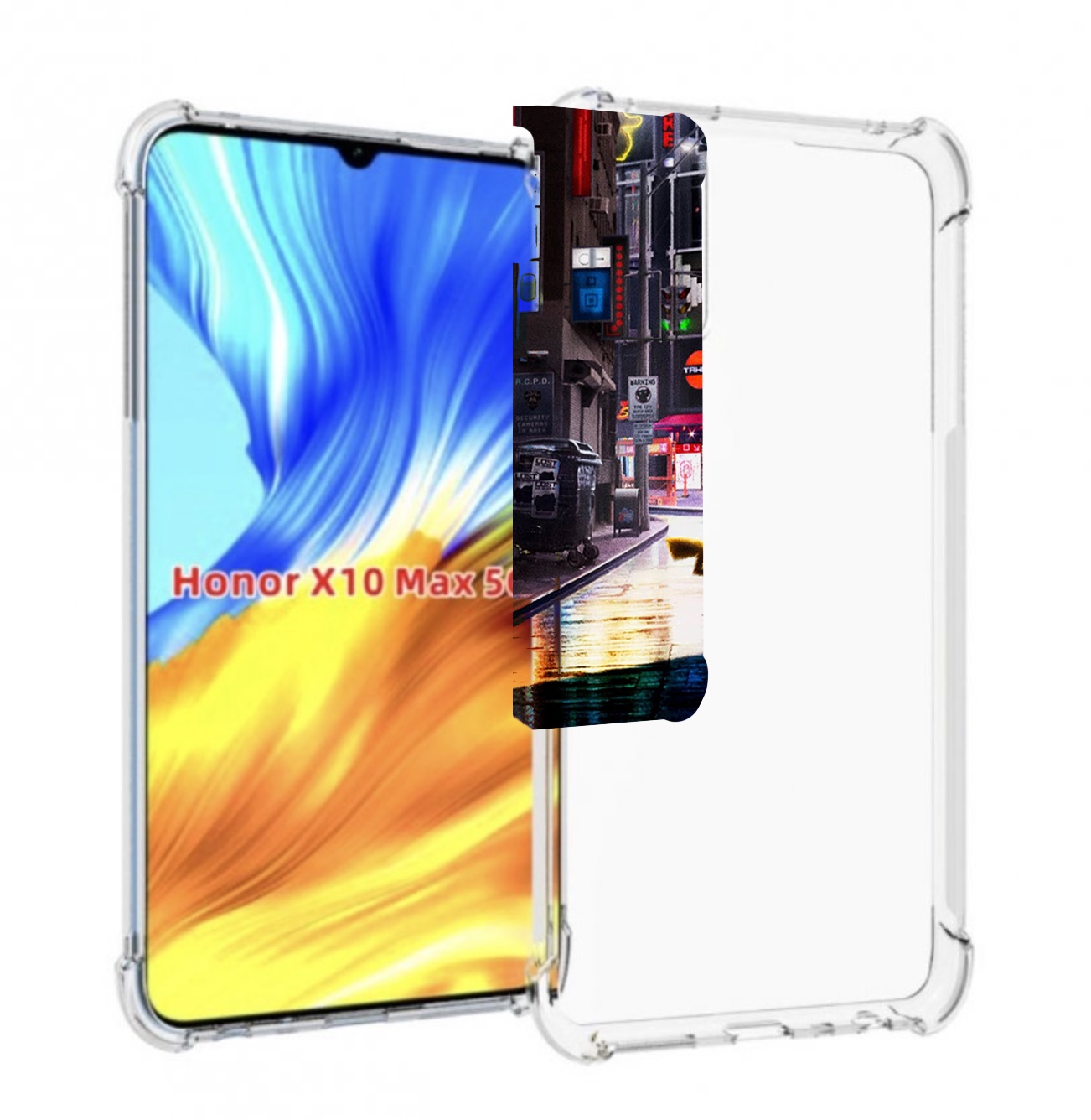 

Чехол MyPads Пикачу-в-городе для Honor X10 Max, Прозрачный, Tocco