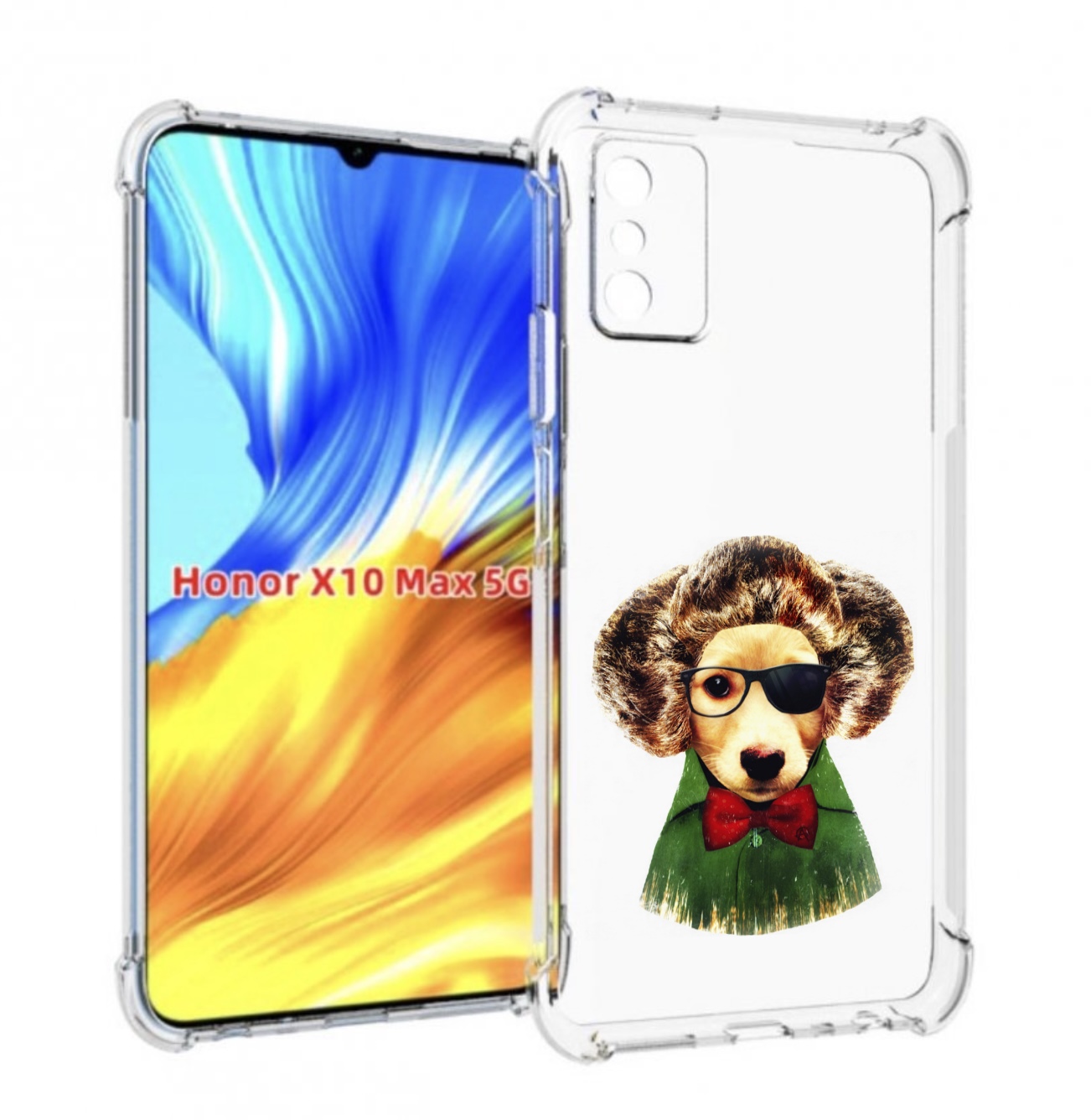 

Чехол MyPads Пес в бабочке для Honor X10 Max, Прозрачный, Tocco