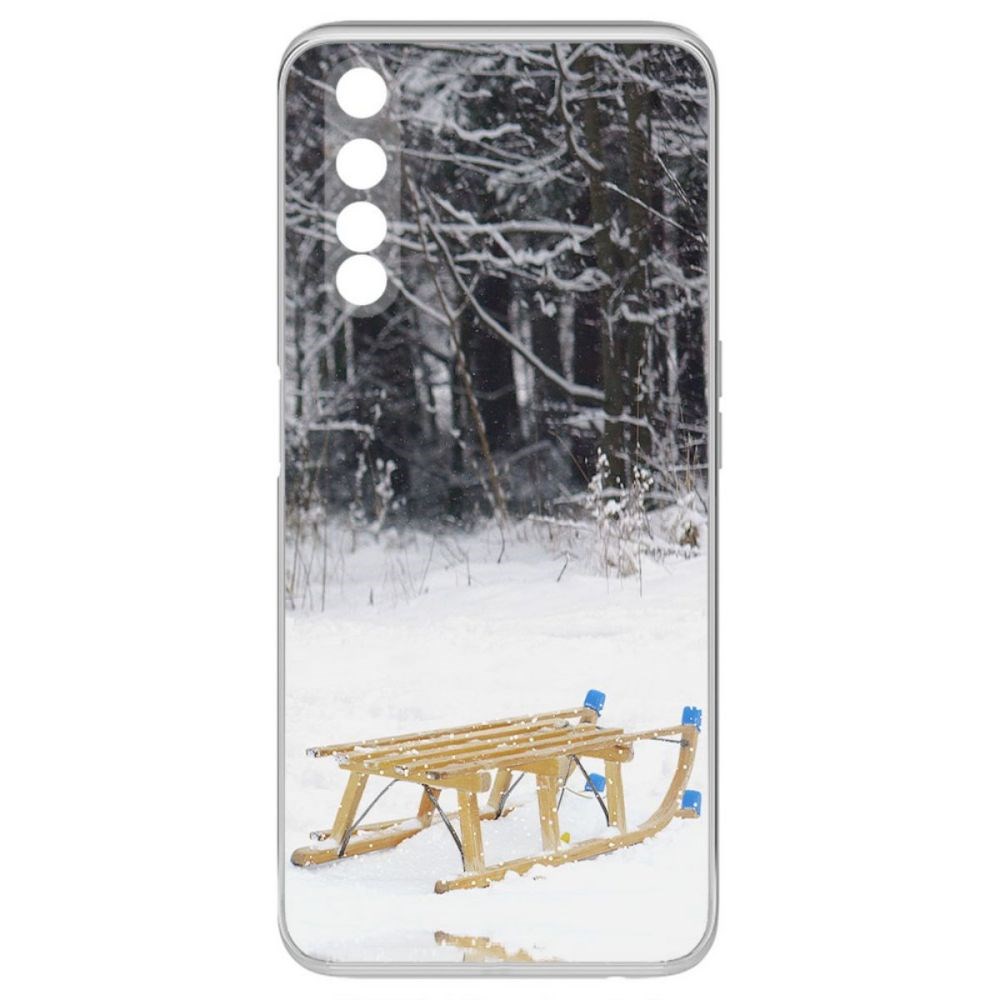 фото Чехол-накладка krutoff clear case санки для realme 6