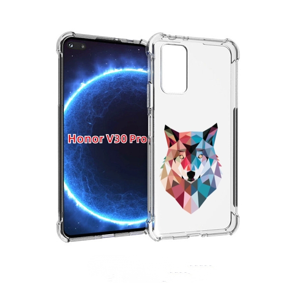

Чехол бампер MyPads Геометрический-волк для Honor V30 Pro, Прозрачный, Tocco