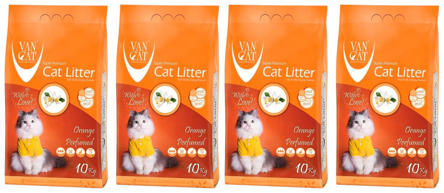 фото Van cat van cat orange наполнитель комкующийся для туалета кошек с ароматом апельсина (10