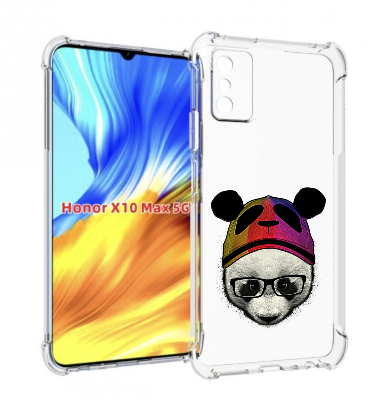 

Чехол MyPads Панда в шапке для Honor X10 Max, Прозрачный, Tocco