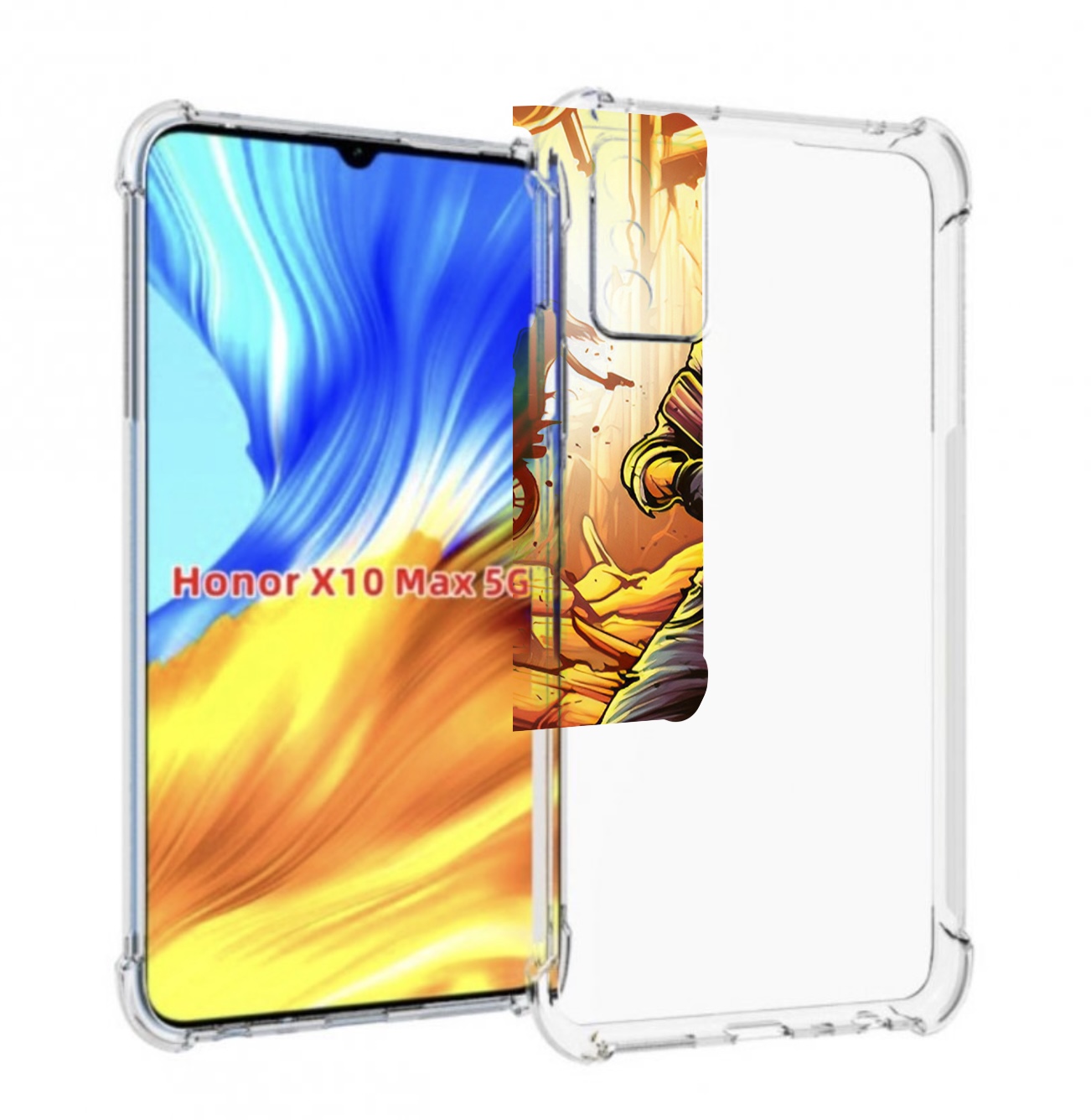

Чехол MyPads Пабг для Honor X10 Max, Прозрачный, Tocco