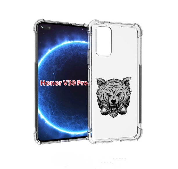 

Чехол бампер MyPads Волк-в-наушниках мужской для Honor V3, Прозрачный, Tocco