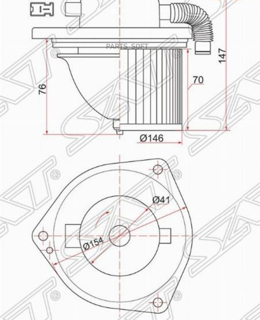 

SAT ST-74150-76K10 Мотор отопителя салона SUZUKI GRAND VITARA 05- LHD 1шт