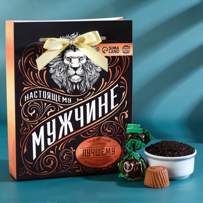 

Подарочный набор «Настоящему мужчине», чай чёрный 50 г, конфеты с кремовой начинкой, вкус: