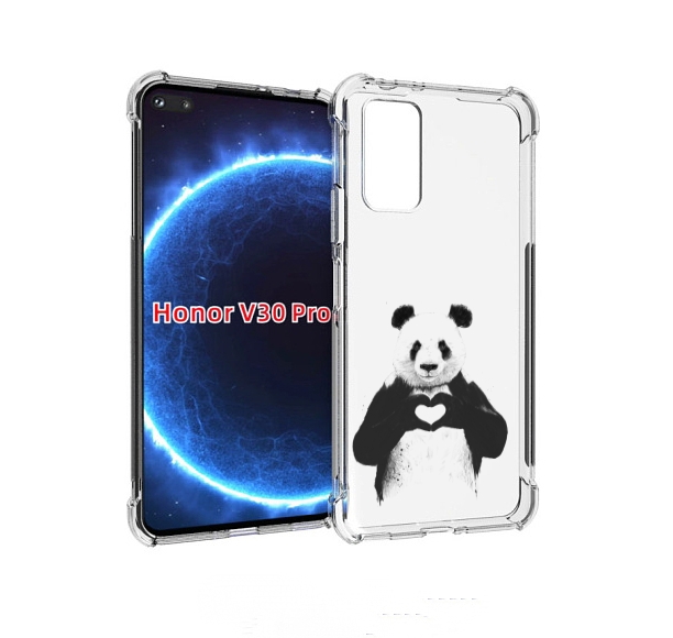 

Чехол бампер MyPads Влюбленная панда для Honor V30 Pro, Прозрачный, Tocco