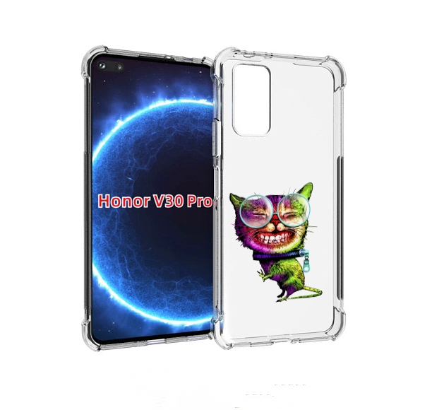 

Чехол бампер MyPads Веселый кот для Honor V30 Pro, Прозрачный, Tocco