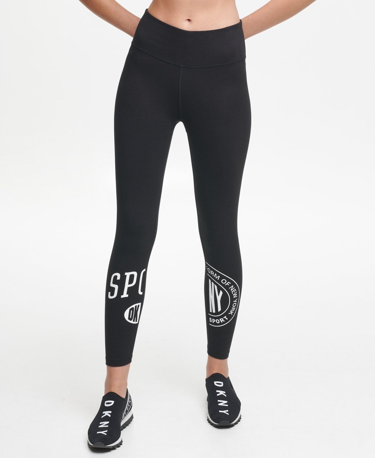 

Спортивные леггинсы женские DKNY DP0P2369 черные M, DP0P2369