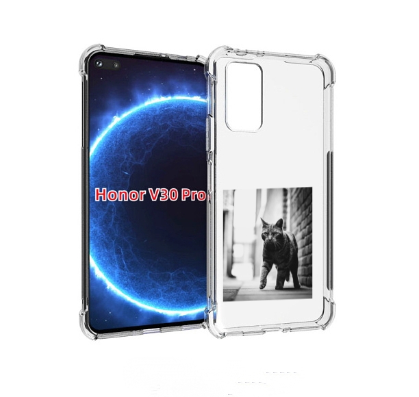 

Чехол бампер MyPads Важный-кот для Honor V30 Pro, Прозрачный, Tocco