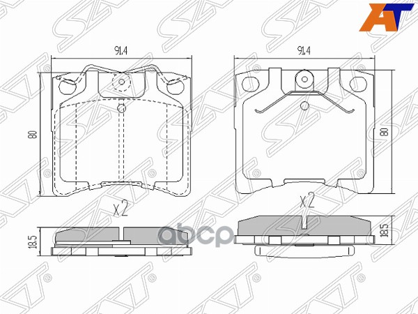 

Колодки Тормозные Перед Wv Transporter T4/Multivan 90-03 (R14) Sat арт. ST-701698151H