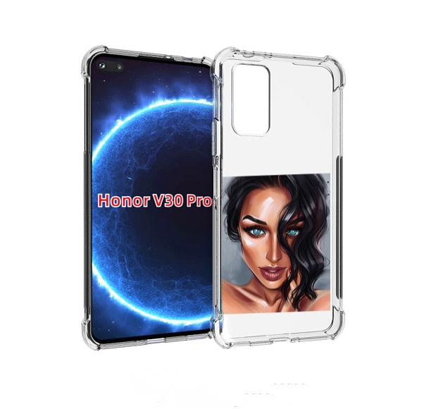 

Чехол бампер MyPads Брюнетка для Honor V30 Pro, Прозрачный, Tocco