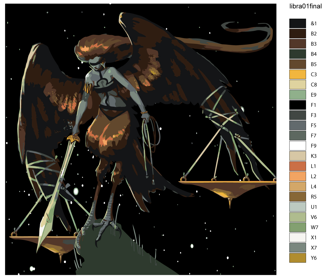 

Картина по номерам, "Живопись по номерам", 60 х 60, KTMK-libra01public, KTMK-libra01public