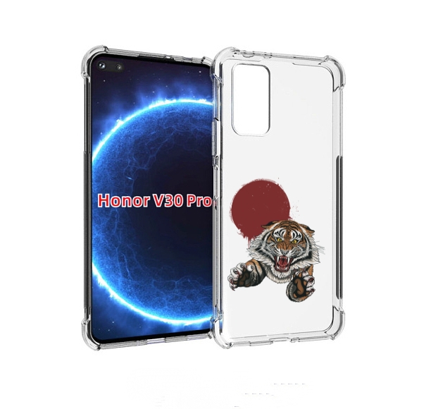 

Чехол бампер MyPads Бросок тигра для Honor V30 Pro, Прозрачный, Tocco
