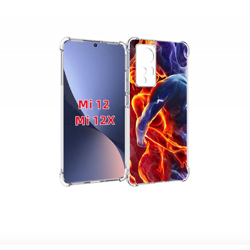 

Чехол-бампер MyPads Огонь-вода для Xiaomi 12/Xiaomi 12X противоу, Прозрачный, Tocco