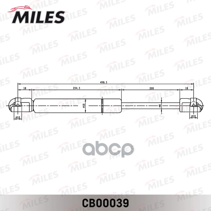 Пружина Газовая Кр. Багажника Skoda Octavia Combi 04- Miles арт. cb00039