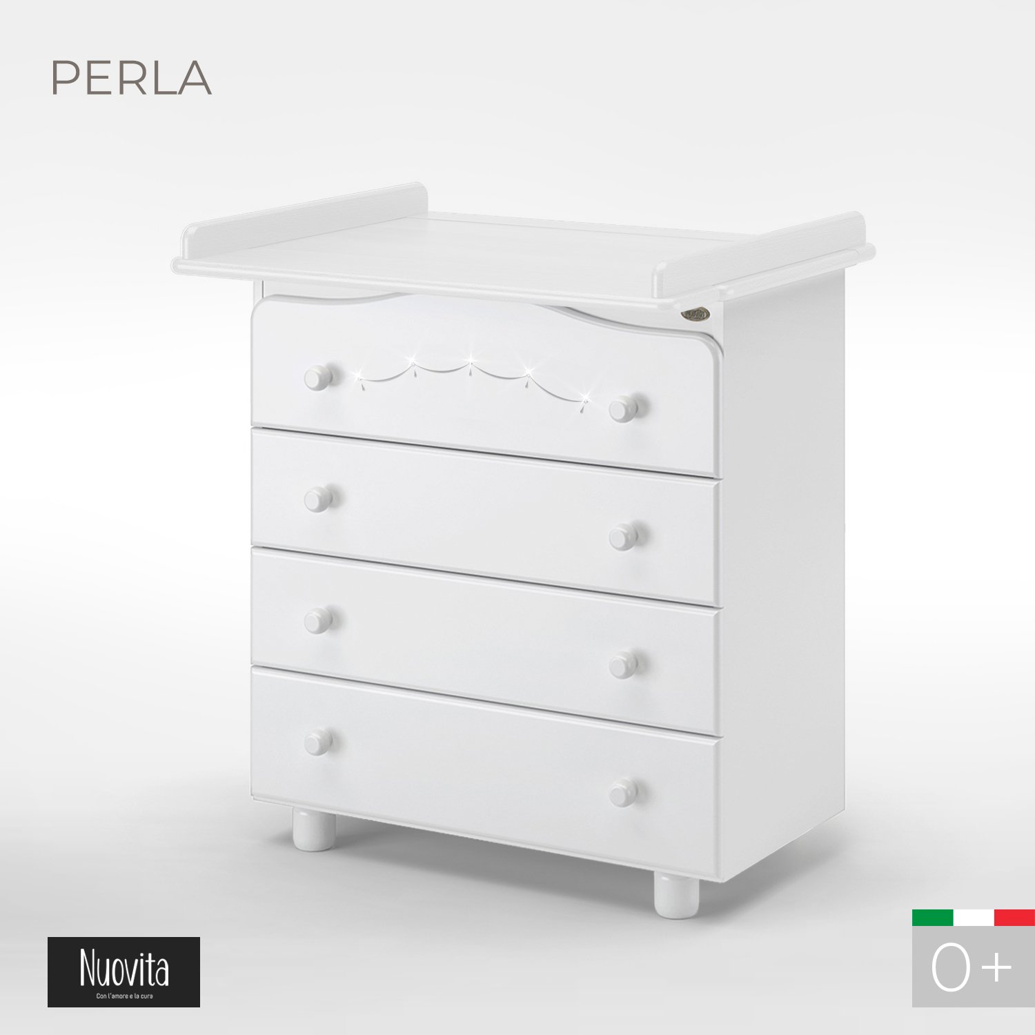 

Детский пеленальный комод Nuovita Perla (Bianco/Белый), Perla