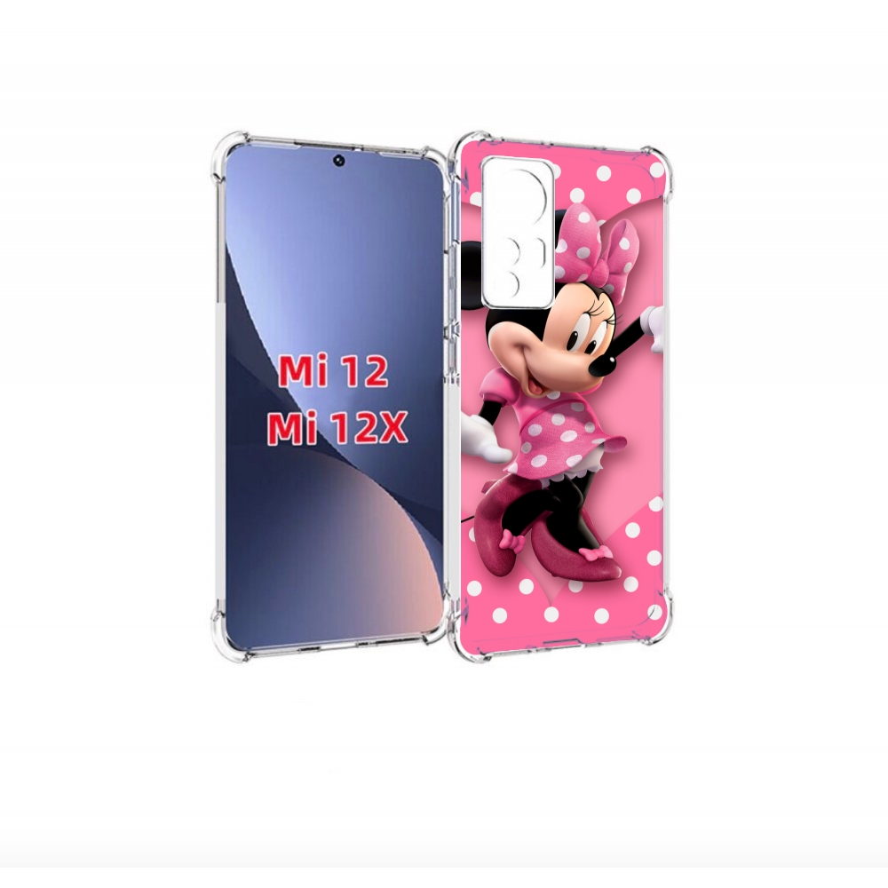 

Чехол бампер MyPads Минни-Маус-в-сердце женский для Xiaomi 12., Прозрачный, Tocco