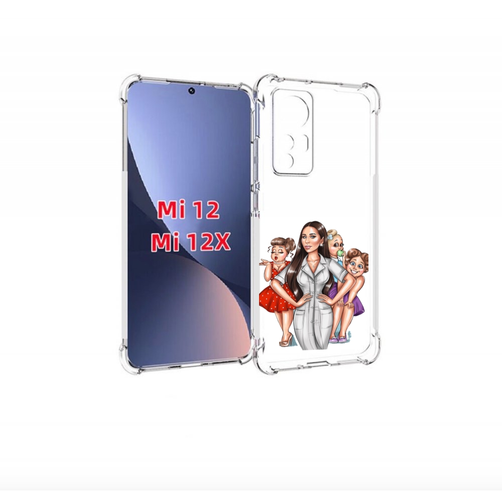 

Чехол бампер MyPads Милые-дамы женский для Xiaomi 12., Прозрачный, Tocco