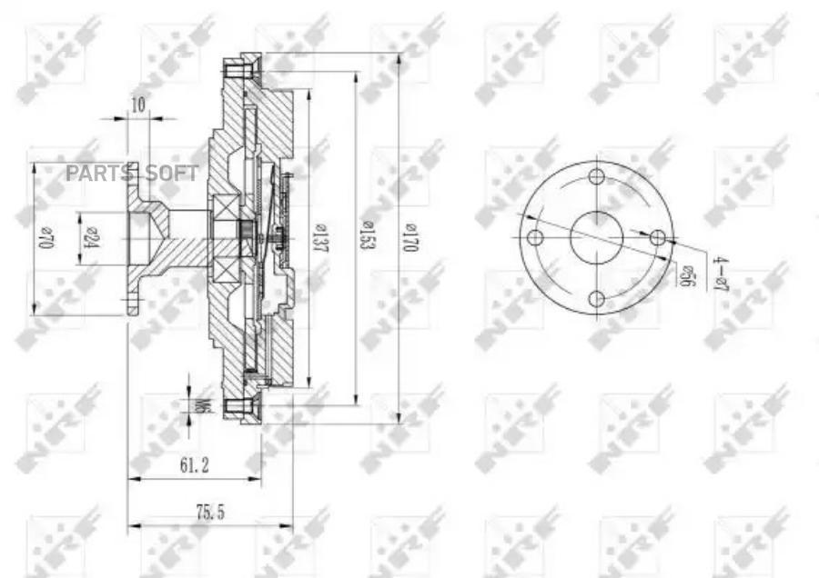 

NRF 49602 муфта вентилятора Mitsubishi L200/L300/Pajero I/Pajero II/Galant II 86>