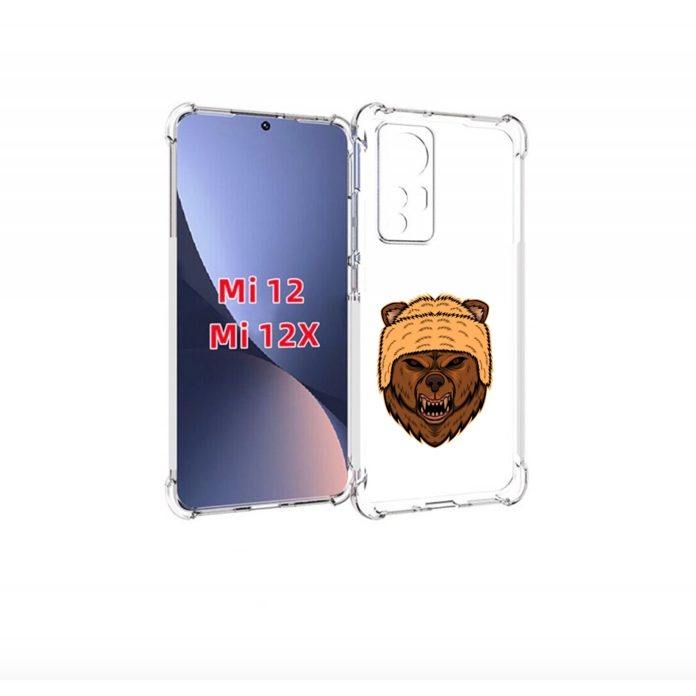 

Чехол бампер MyPads Медведь-в-шапке для Xiaomi 12., Прозрачный, Tocco