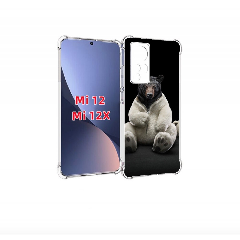 

Чехол-бампер MyPads Медведь-бурый-белый для Xiaomi 12/Xiaomi 12X, Прозрачный, Tocco