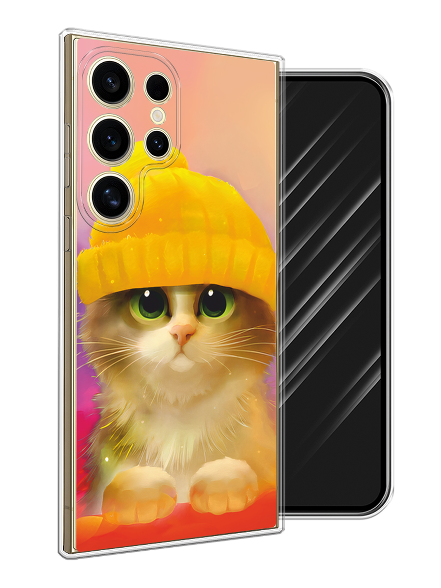 

Чехол Awog на Samsung Galaxy S24 Ultra "Котенок в желтой шапке", Желтый, 2109250-1