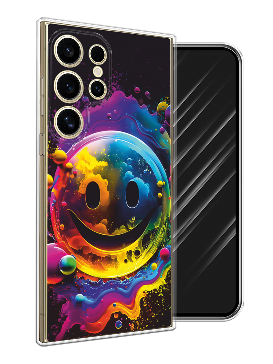 

Чехол Awog на Samsung Galaxy S24 Ultra "Кислотный смайл", Фиолетовый;желтый;синий, 2109250-1