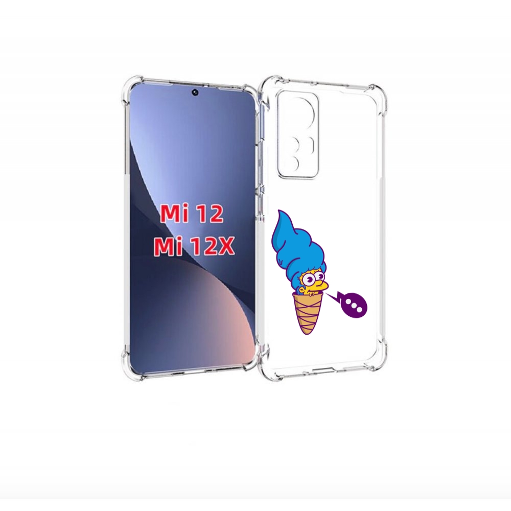 

Чехол бампер MyPads Мардж-рожок для Xiaomi 12., Прозрачный, Tocco