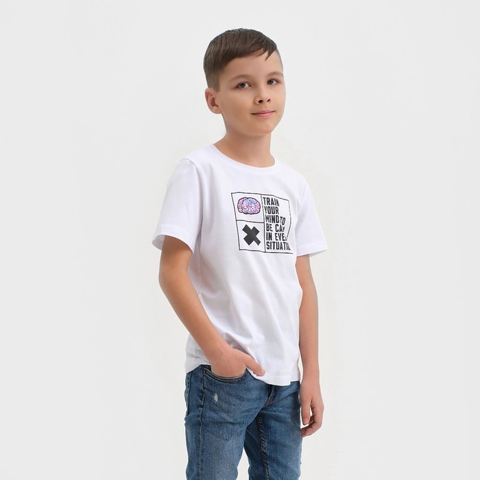 

Футболка детская KAFTAN П00000560, белый, 164, Hype