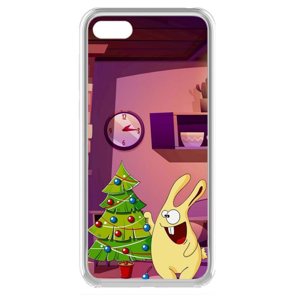 

Чехол-накладка Krutoff Clear Case Кролик для Huawei Y5 Prime (2018)