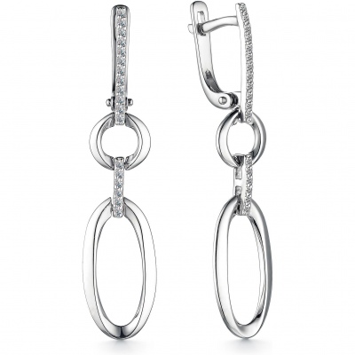 

Серьги с 36 бриллиантами из белого золота Алкор 24303-200, 24303-200
