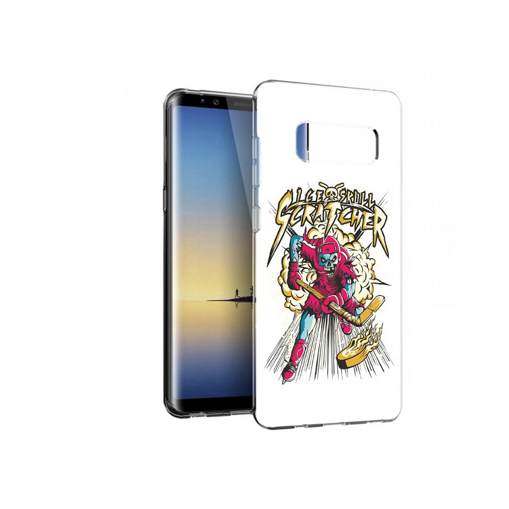 

Чехол MyPads Tocco для Samsung Galaxy Note 8 нарисованный скелет хоккеист, Прозрачный, Tocco