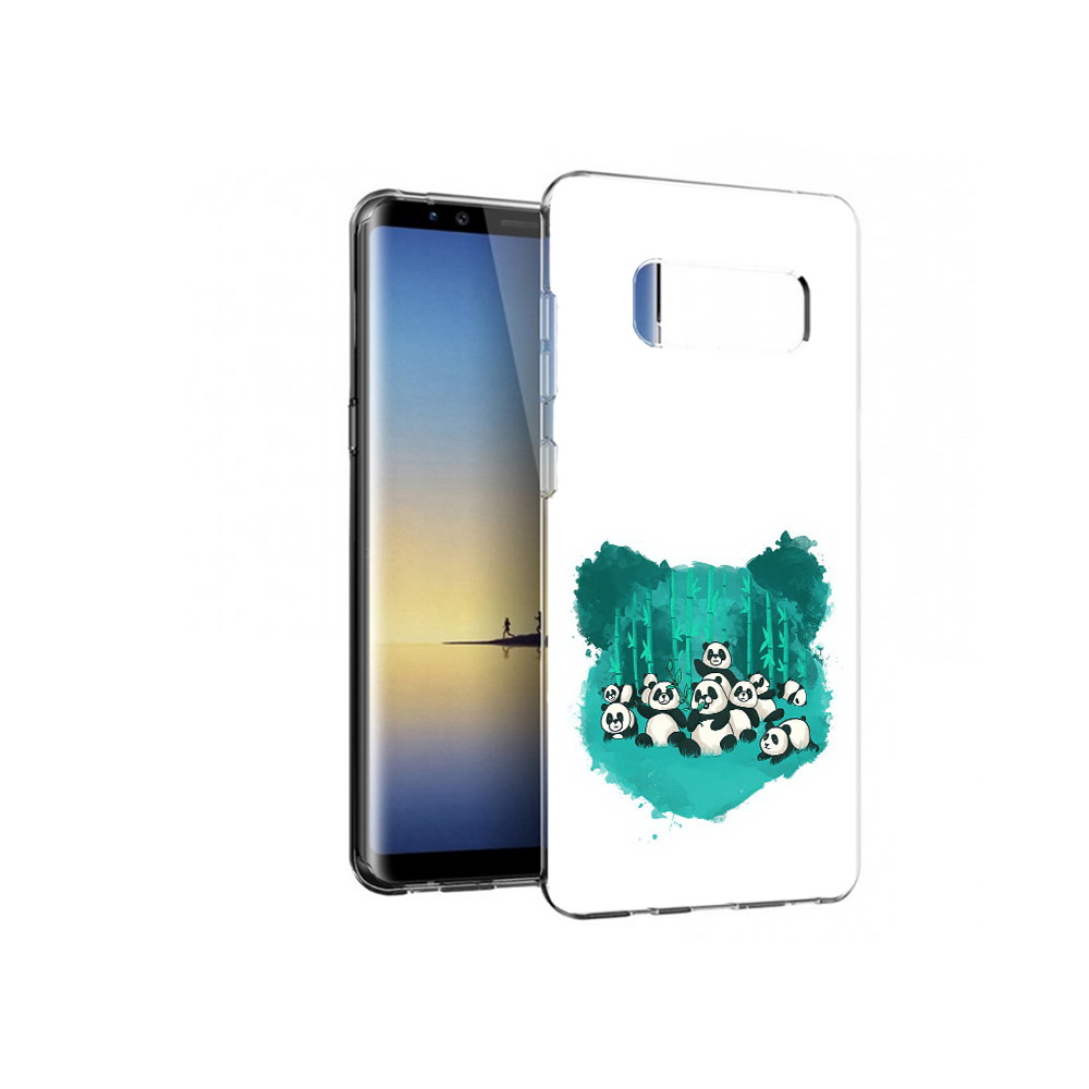 

Чехол MyPads Tocco для Samsung Galaxy Note 8 нарисованные панды, Прозрачный, Tocco