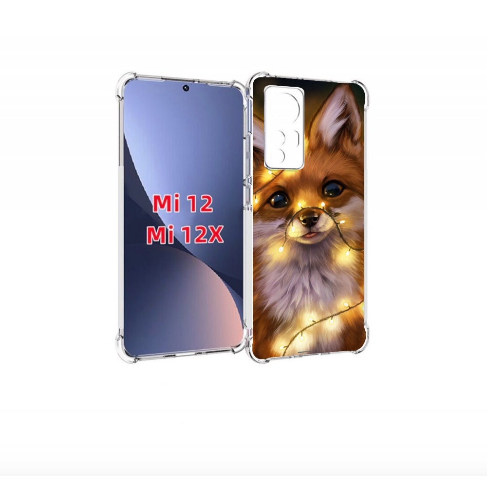 Чехол бампер MyPads Лисенок-в-гирлянде для Xiaomi 12.