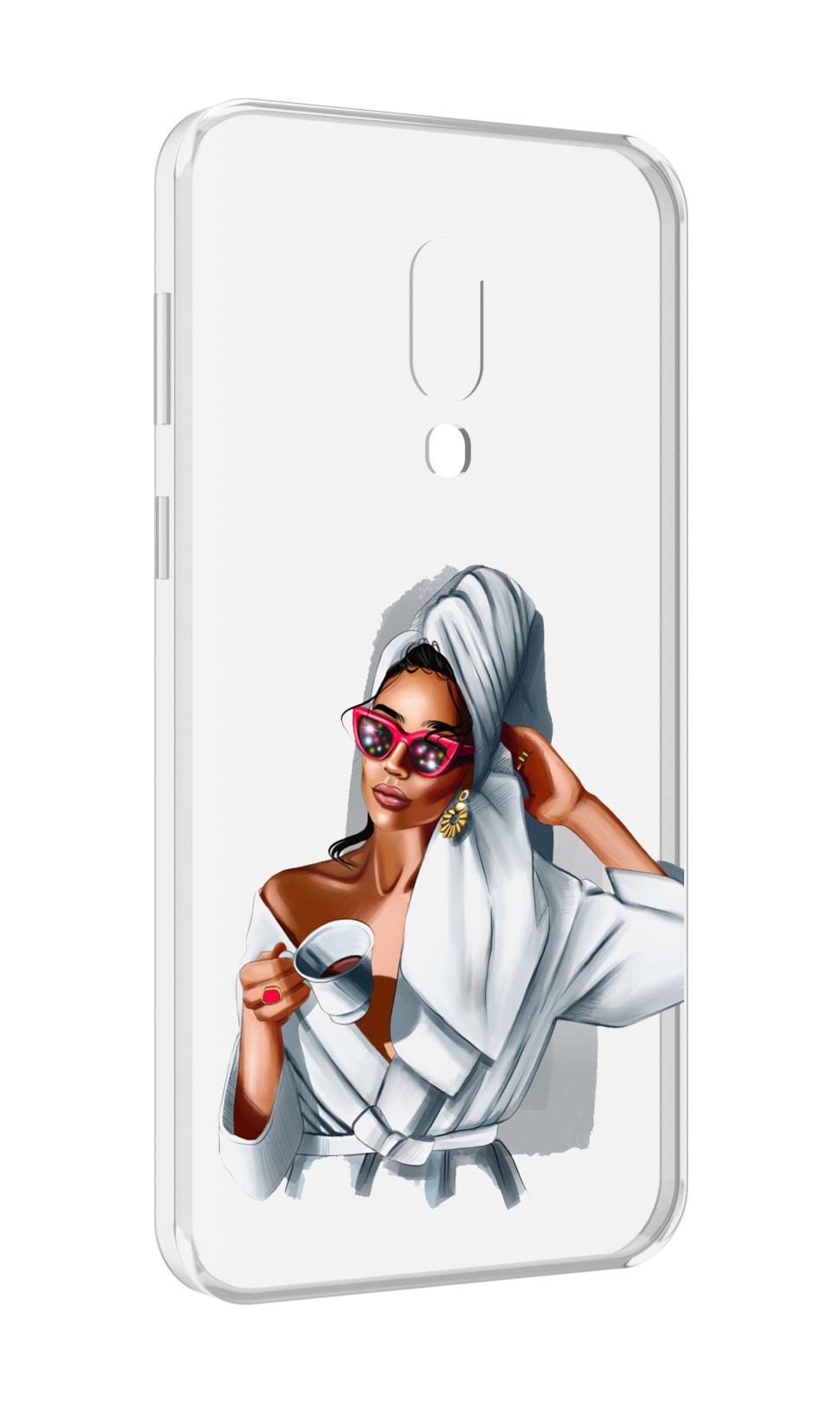 Чехол MyPads Девушка в белом халате женский для Meizu 16 Plus / 16th Plus