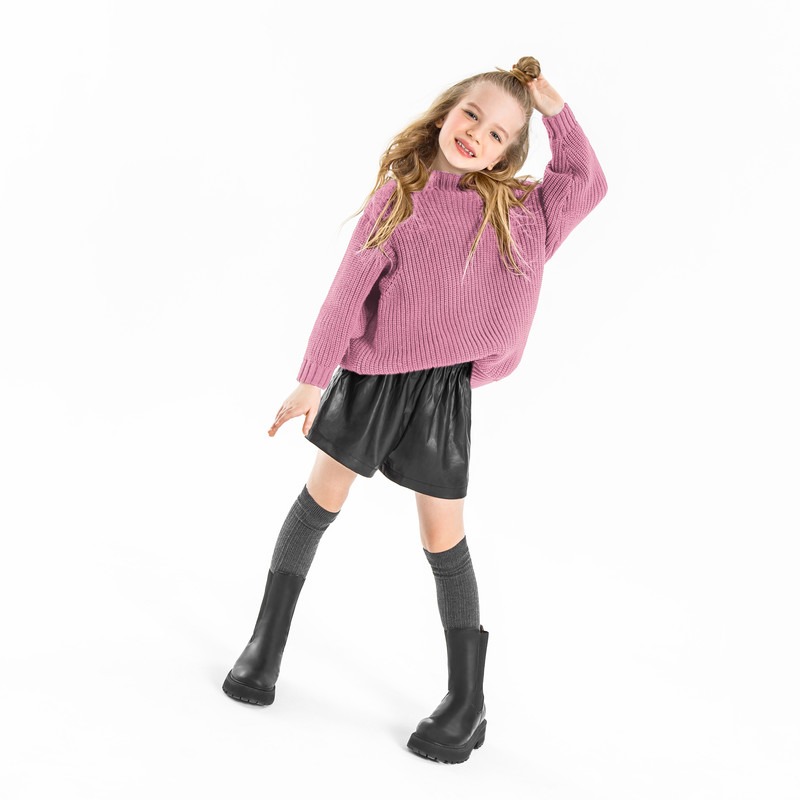 Свитер детский Amarobaby AB-OD21-KNITS2602, розовый, 134 свитер из шерсти кремового а arc en ciel детский