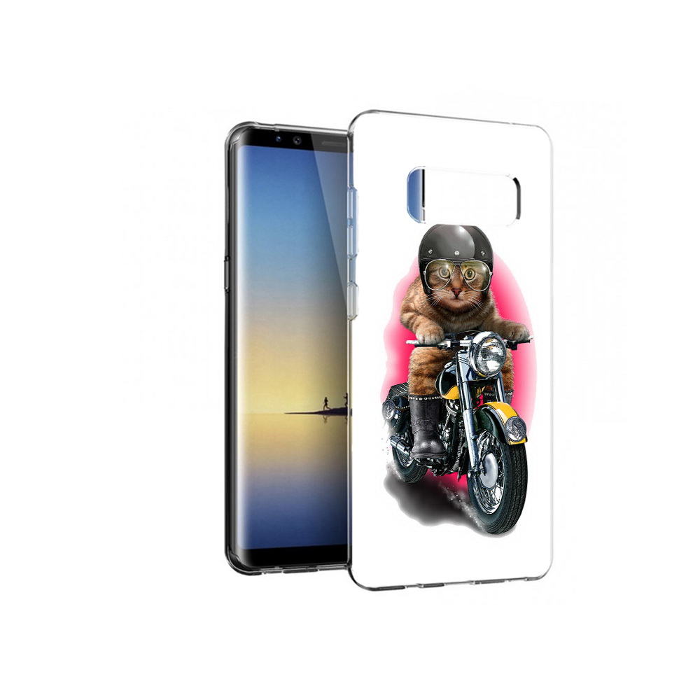 

Чехол MyPads Tocco для Samsung Galaxy Note 8 мото-кот, Прозрачный, Tocco