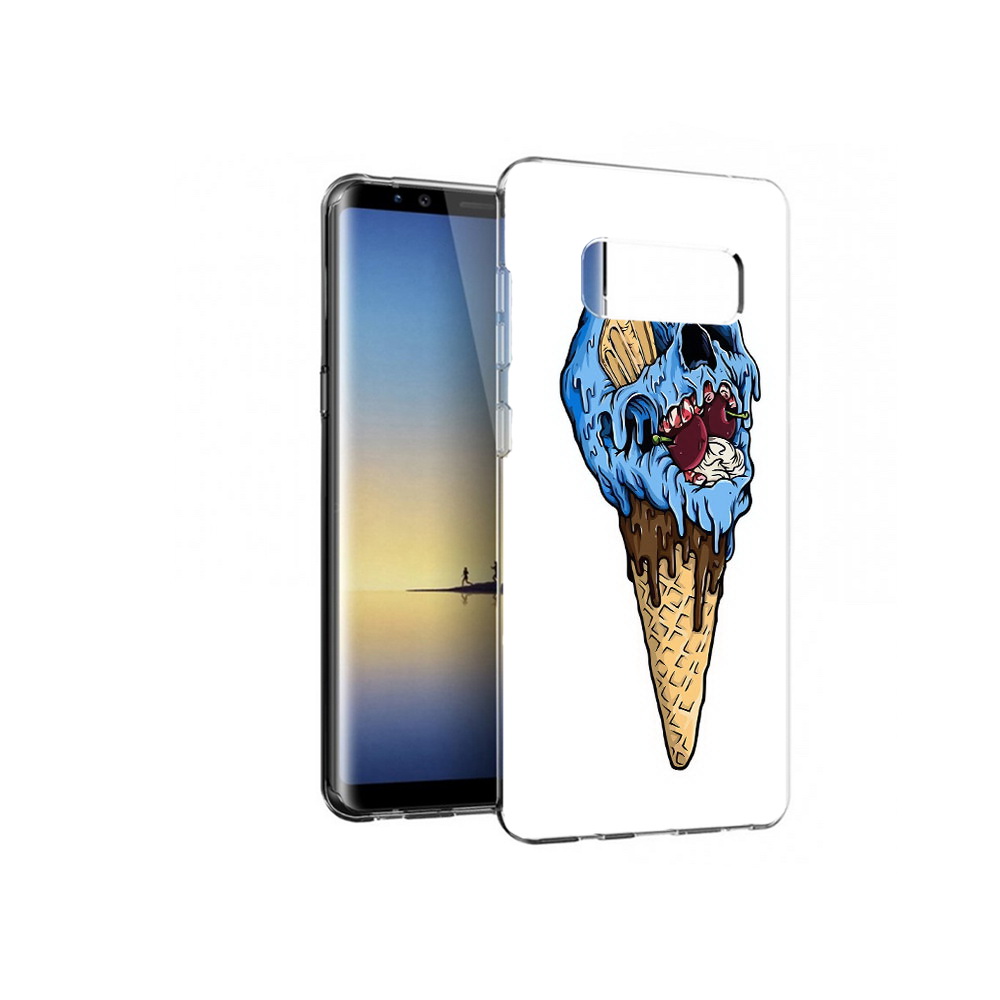 

Чехол MyPads Tocco для Samsung Galaxy Note 8 мороженное череп, Прозрачный, Tocco