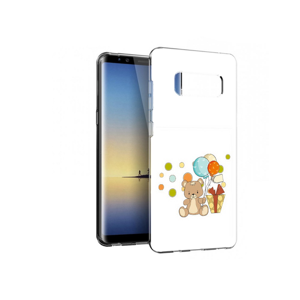 

Чехол MyPads Tocco для Samsung Galaxy Note 8 медвеженок с подарком, Прозрачный, Tocco