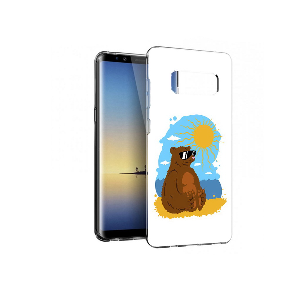 

Чехол MyPads Tocco для Samsung Galaxy Note 8 медведь на чиле, Прозрачный, Tocco