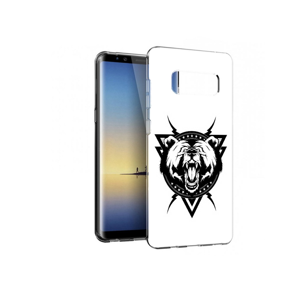 

Чехол MyPads Tocco для Samsung Galaxy Note 8 медведь в треугольнике, Прозрачный, Tocco