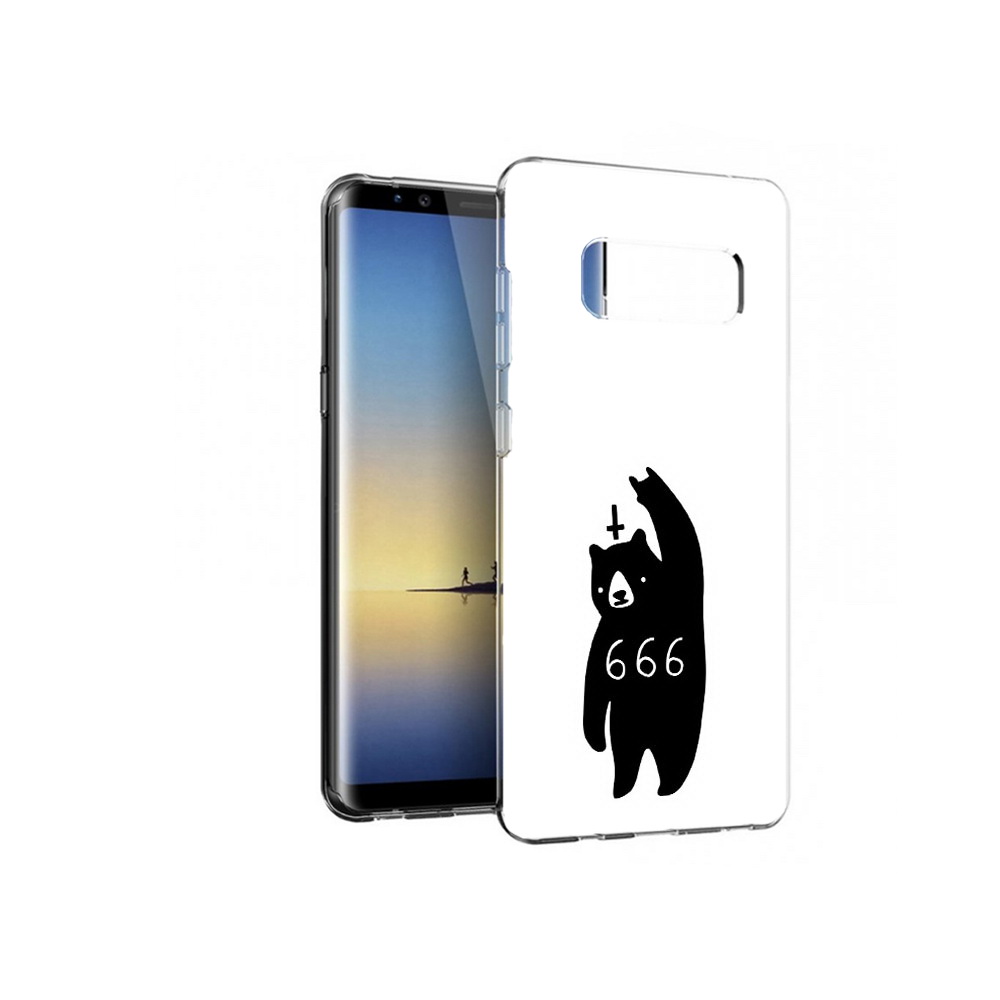

Чехол MyPads Tocco для Samsung Galaxy Note 8 медведь 666, Прозрачный, Tocco