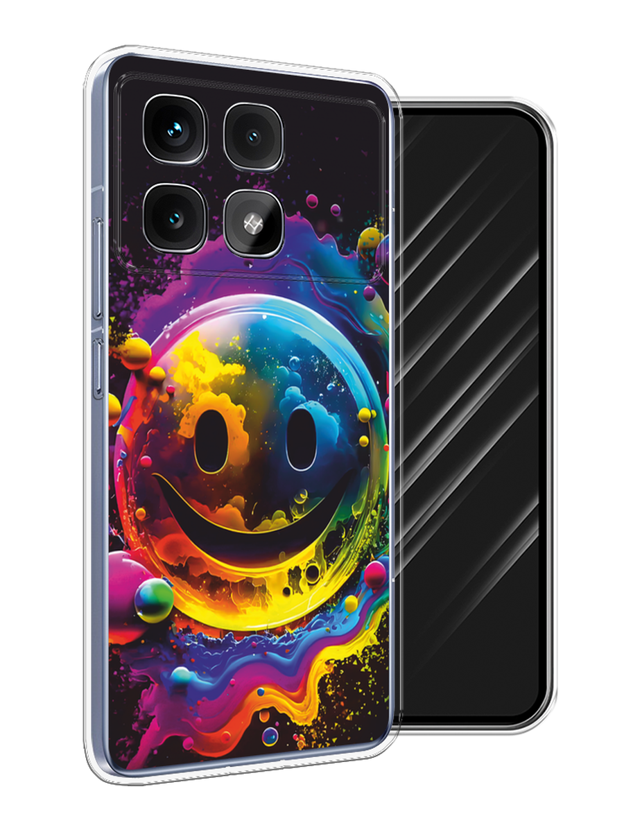 

Чехол Awog на Xiaomi Redmi K70 Ultra "Кислотный смайл", Фиолетовый;желтый;синий, 323050-1
