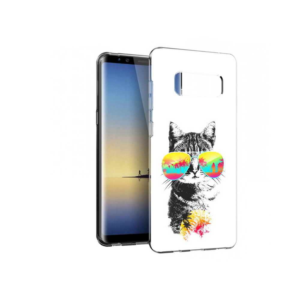 

Чехол MyPads Tocco для Samsung Galaxy Note 8 крутой кот, Прозрачный, Tocco