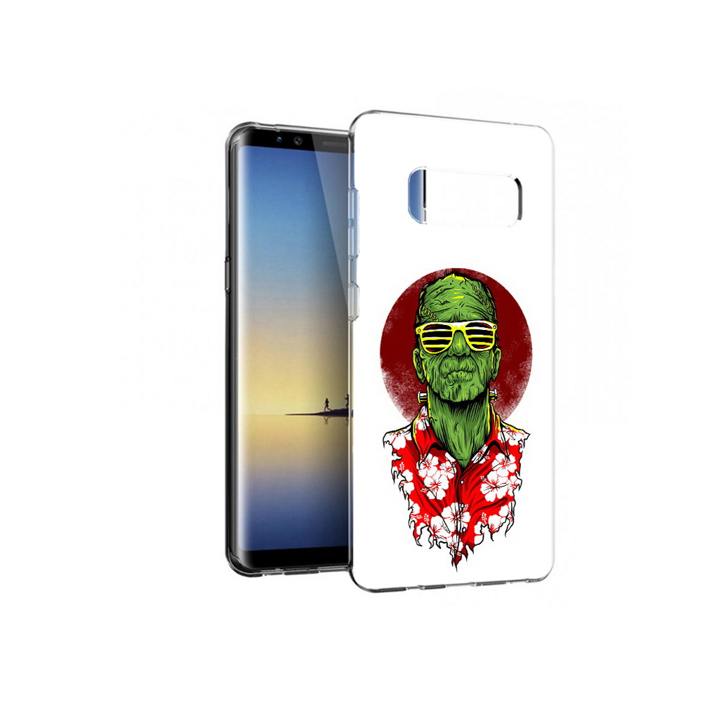 

Чехол MyPads Tocco для Samsung Galaxy Note 8 крутой зеленый мужчина в очках, Прозрачный, Tocco