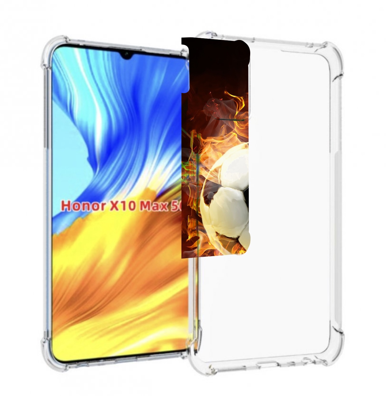 

Чехол MyPads Огненный-мяч для Honor X10 Max, Прозрачный, Tocco