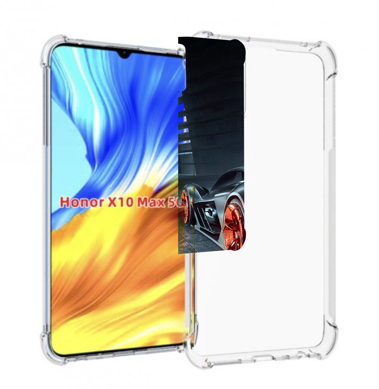 

Чехол MyPads Ночной-город мужской для Honor X10 Max, Прозрачный, Tocco