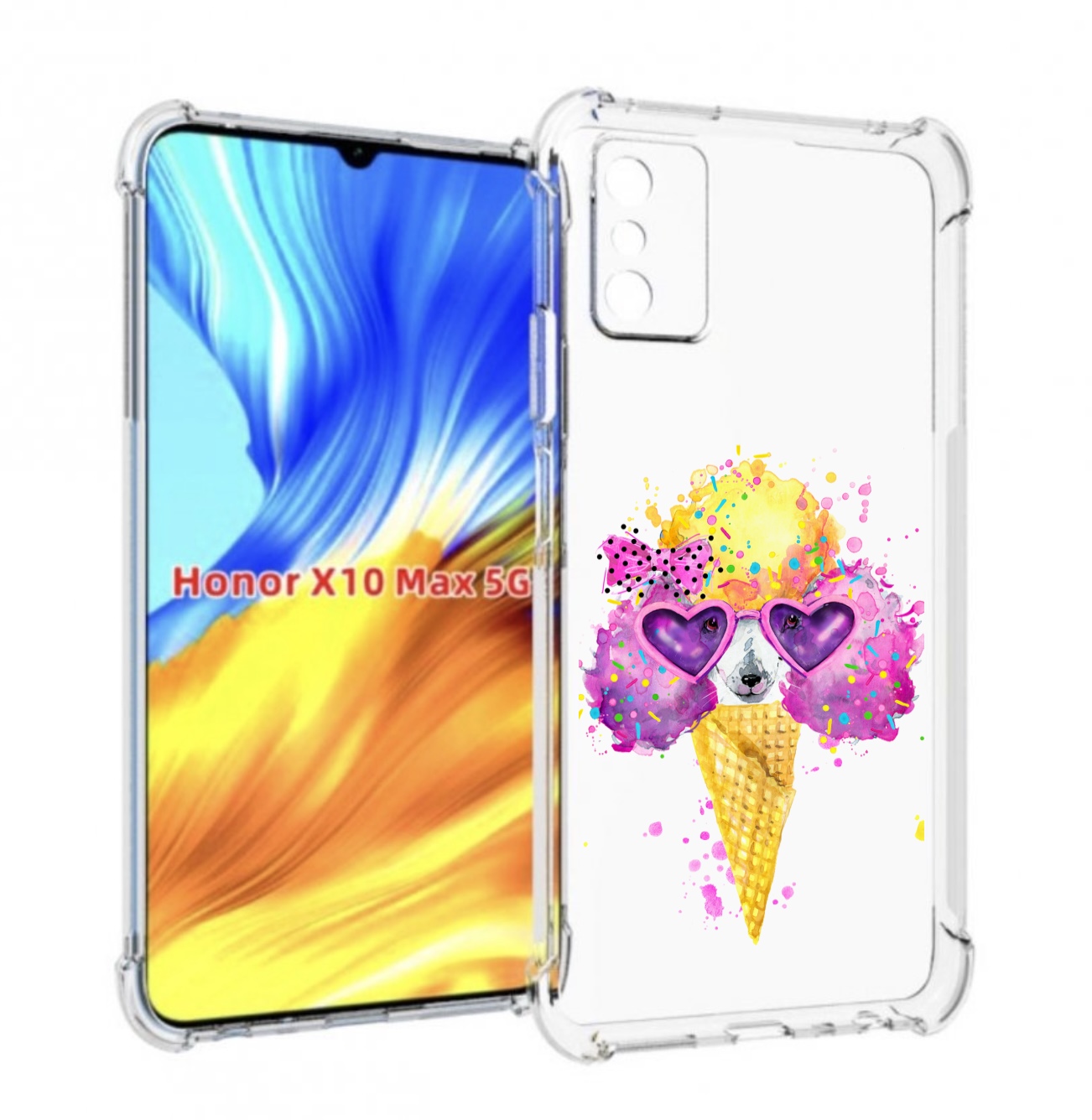 

Чехол MyPads Рожок для Honor X10 Max, Прозрачный, Tocco