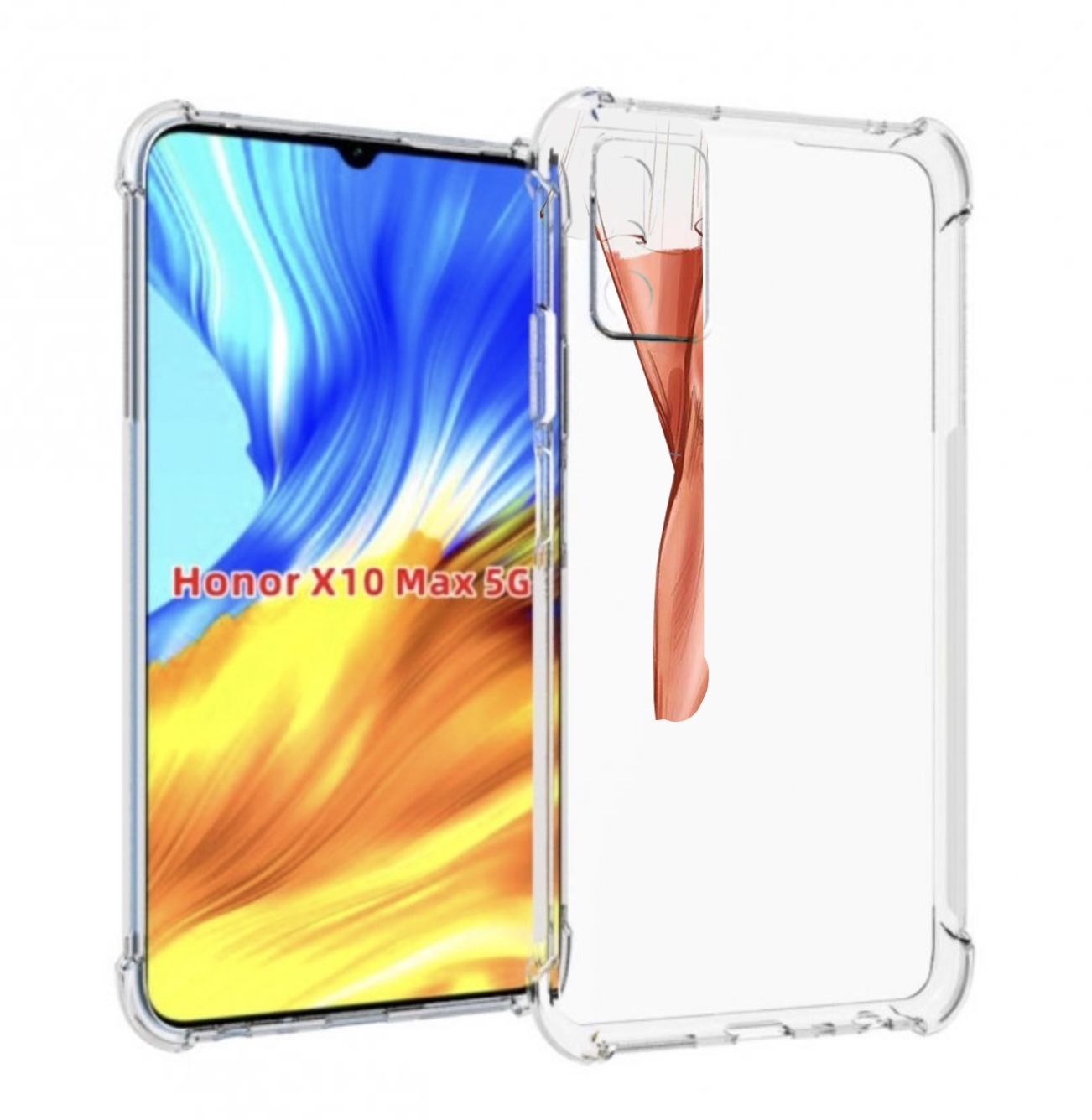 

Чехол MyPads Ножки для Honor X10 Max, Прозрачный, Tocco